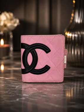 Chanel Pink Cambon Compact Bifold Wallet – Authentic | Full Inclusion
